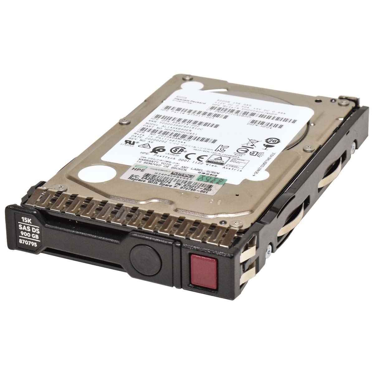 HP 900GB 2,5" 12G 15k SAS HDD Hot Swap Festplatte 870795-001 mit Rahmen HP 900GB 2,5" 12G 15k SAS HDD Hot Swap Festplatte 870795-001 mit Rahmen