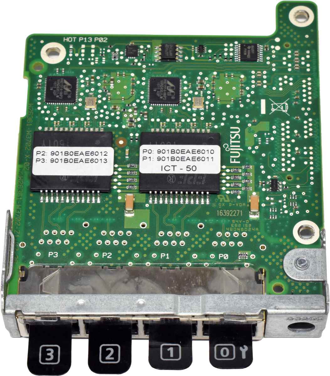Fujitsu Primergy RX2540 M1 Quad-Port RJ-45 Gigabit Ethernet Controller Card D3255-A11 Fujitsu Primergy RX2540 M1 Quad-Port RJ-45 Gigabit Ethernet Controller Card D3255-A11