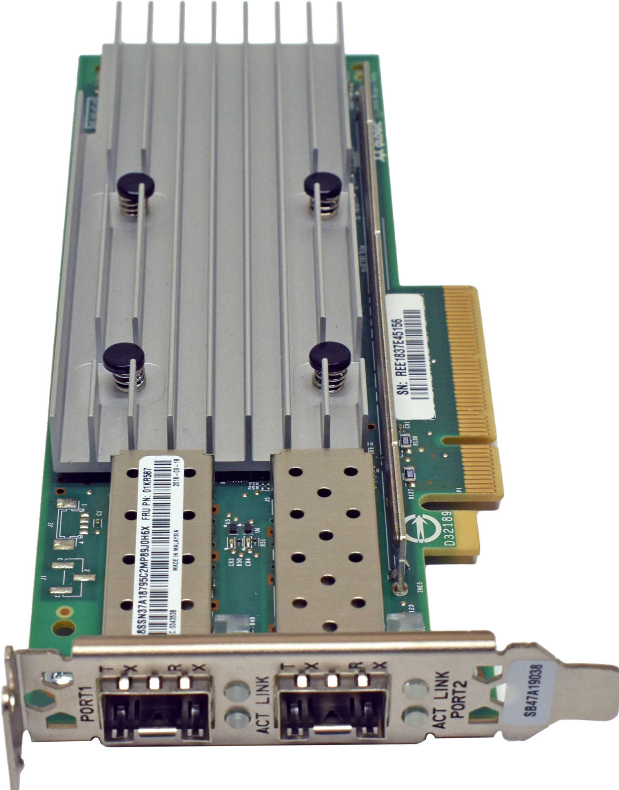 Lenovo-QLogic-QL41262-01KR587-Dual-Port-10Gb-Adapt-003.jpg Lenovo QLogic QL41262 01KR587 Dual-Port 10Gb Adapter 4150X SFP28 Low Profile