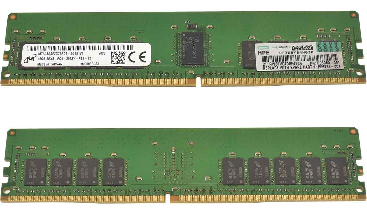 HP Micron16GB 2Rx8 PC4-2933Y-R DDR4 RAM MTA18ASF2G72PDZ-2G9E1 P03050-091