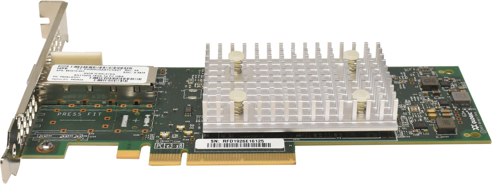 HP-Enterprise-StoreFabric-853010-001-SN1100Q-16Gb-003.jpg HP Enterprise StoreFabric 853010-001 SN1100Q 16Gb 1-Port PCIe3 Fibre Channel HBA FP