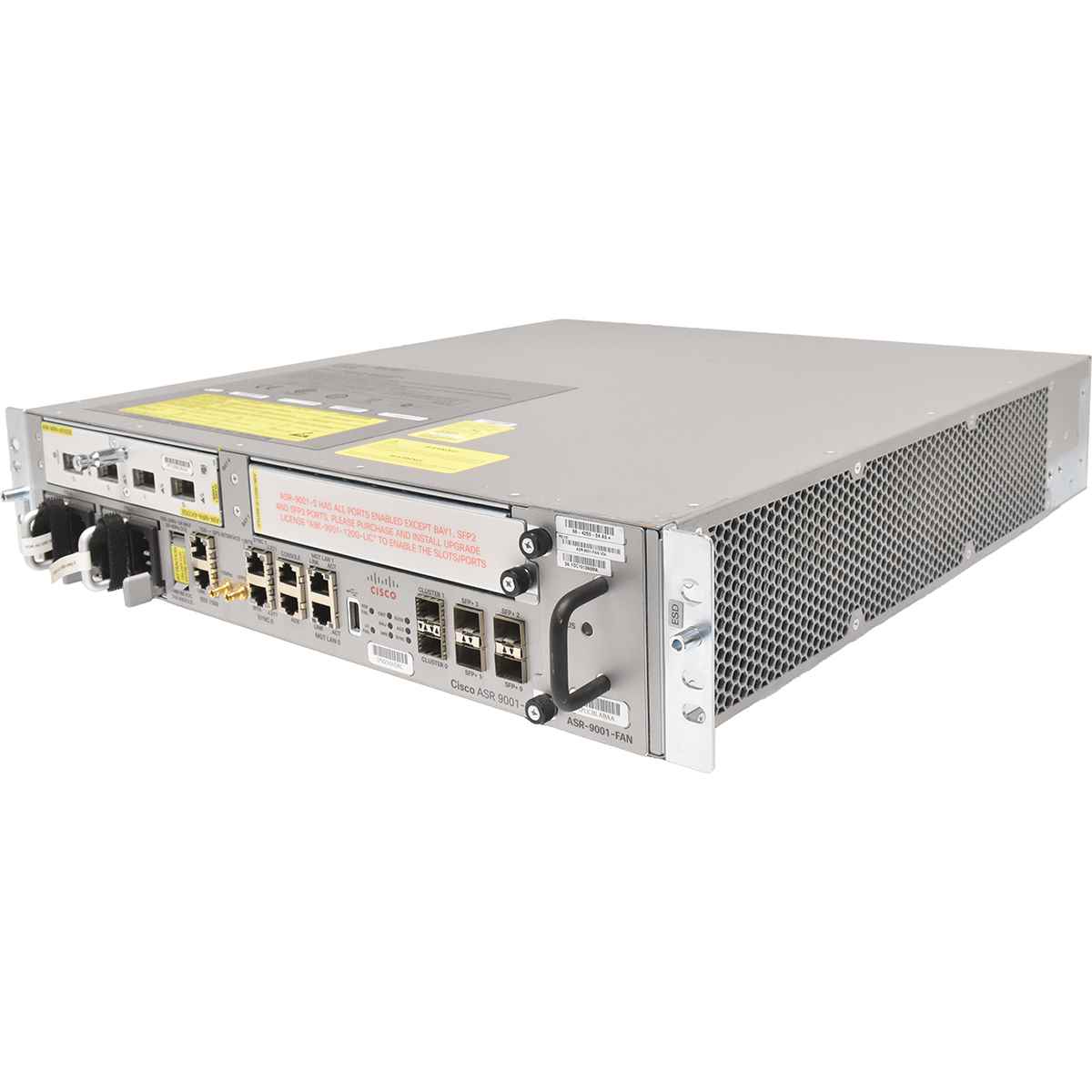 Cisco ASR-9001-S 68-4993-03 Aggregation Services Router 1x A9K-MPA-4X10GE 2x PSU Rack Ears