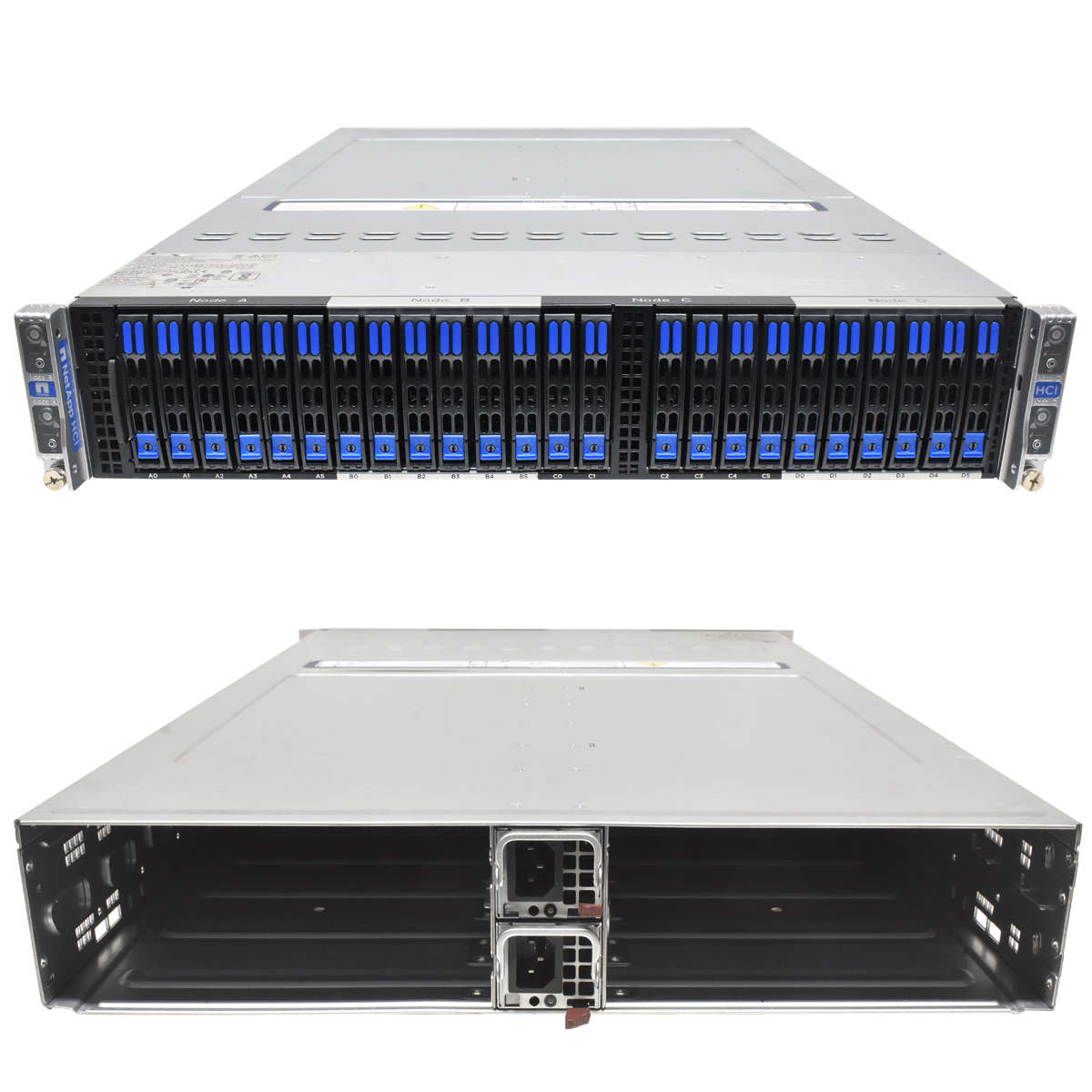 NetApp-HCI-Supermicro-4-Node-Server-NAF-1701-no-No-003.jpg NetApp HCI Supermicro 4 Node Server NAF-1701 no Node 2x PSU 2200W CSE-217B 24x SFF Caddy