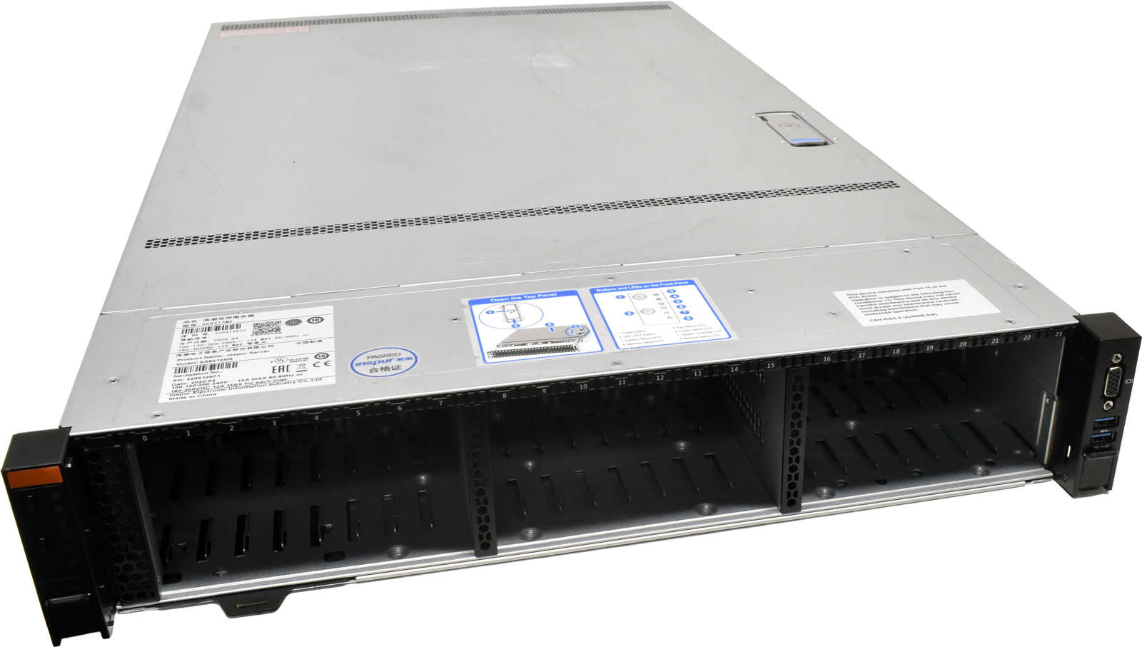 Inspur Server SA8212M5 4x Gold 6140 128GB RAM 24x 2,5 Bay 2HE No Backplane