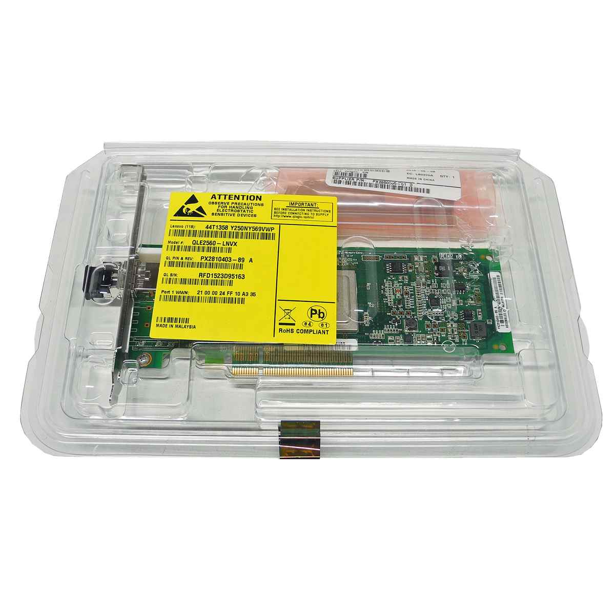 QLogic IBM QLE2560-LNVX FC Single-Port 8Gb PCIe x8 Netzwerkkarte 00Y5628 FP neu QLogic IBM QLE2560-LNVX FC Single-Port 8Gb PCIe x8 Netzwerkkarte 00Y5628 FP neu