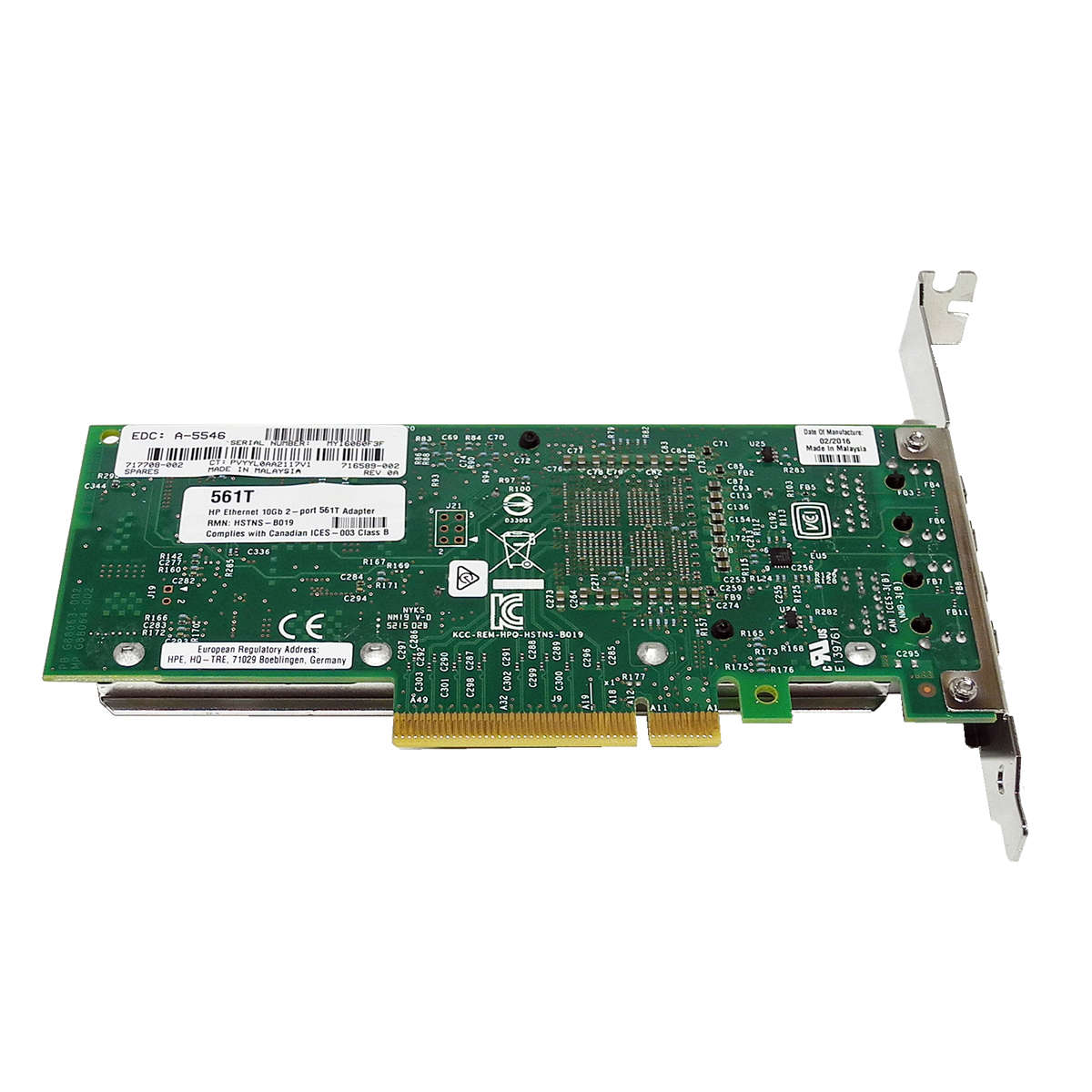 HP-561T-Dual-Port-PCIe-x8-10Gbit-Ethernet-Network-004.jpg HP 561T Dual-Port PCIe x8 10Gbit Ethernet Network Adapter 717708-002 716589-002 FP