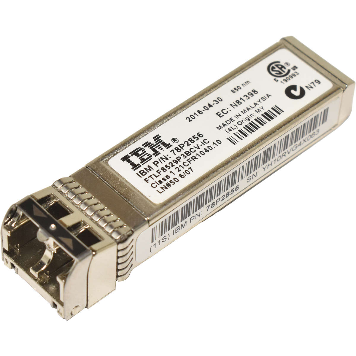 IBM-FTLF8529P3BCV-IC-16Gb-SW-SFP-850nm-FC-Transcei-003.jpg IBM FTLF8529P3BCV-IC 16Gb SW SFP+ 850nm FC Transceiver 78P2856