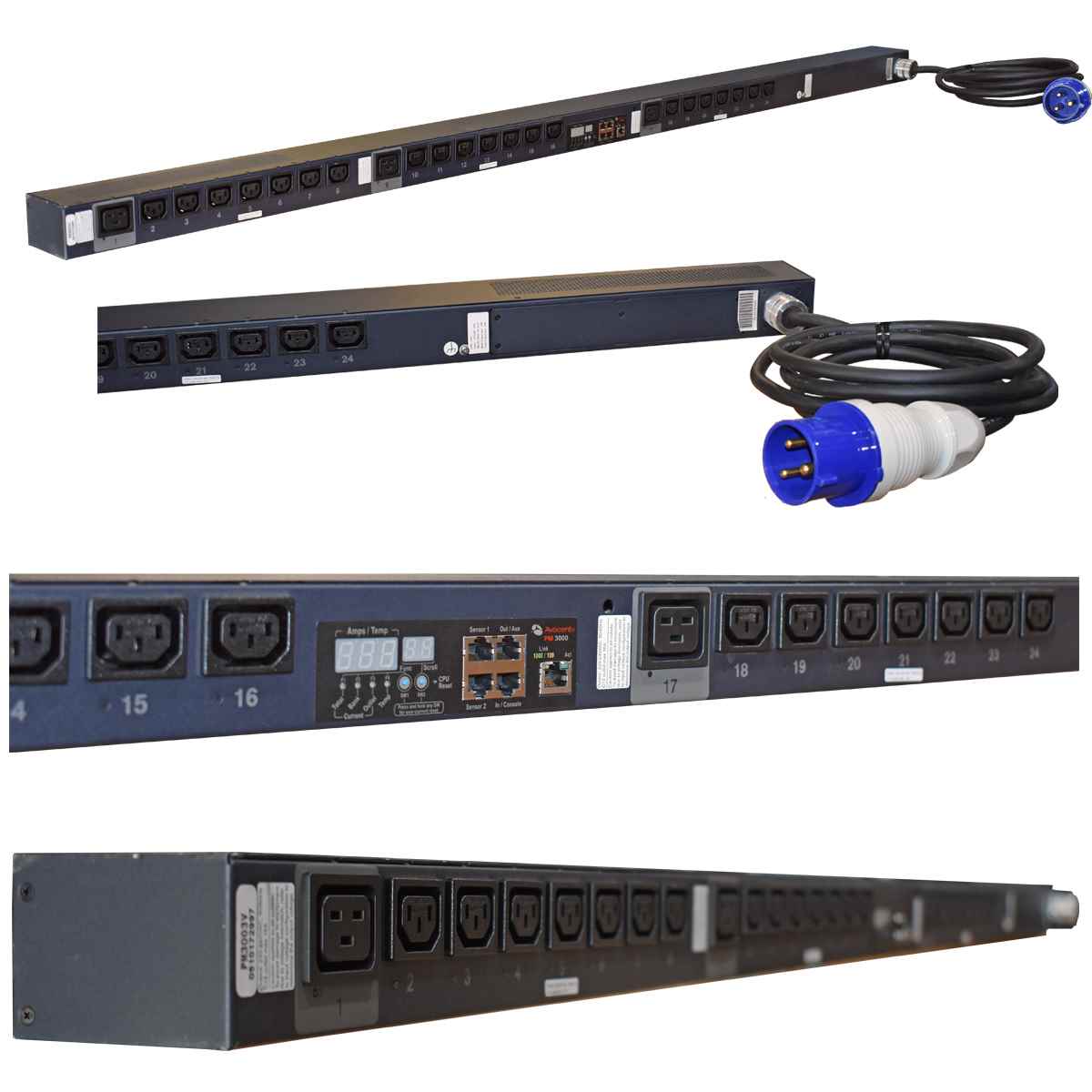 Avocent PDU PM3003V 32A/220-240VAC 50-60Hz 3x C19 21x C13 520-581-501 Avocent PDU PM3003V 32A/220-240VAC 50-60Hz 3x C19 21x C13 520-581-501