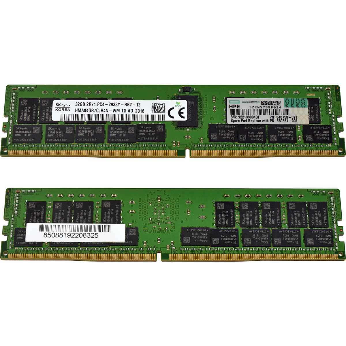 HP SKhynix 32GB 2Rx4 PC4-2933Y DDR4 RAM HMA84GR7CJR4N-WM 840758-091 HP SKhynix 32GB 2Rx4 PC4-2933Y DDR4 RAM HMA84GR7CJR4N-WM 840758-091