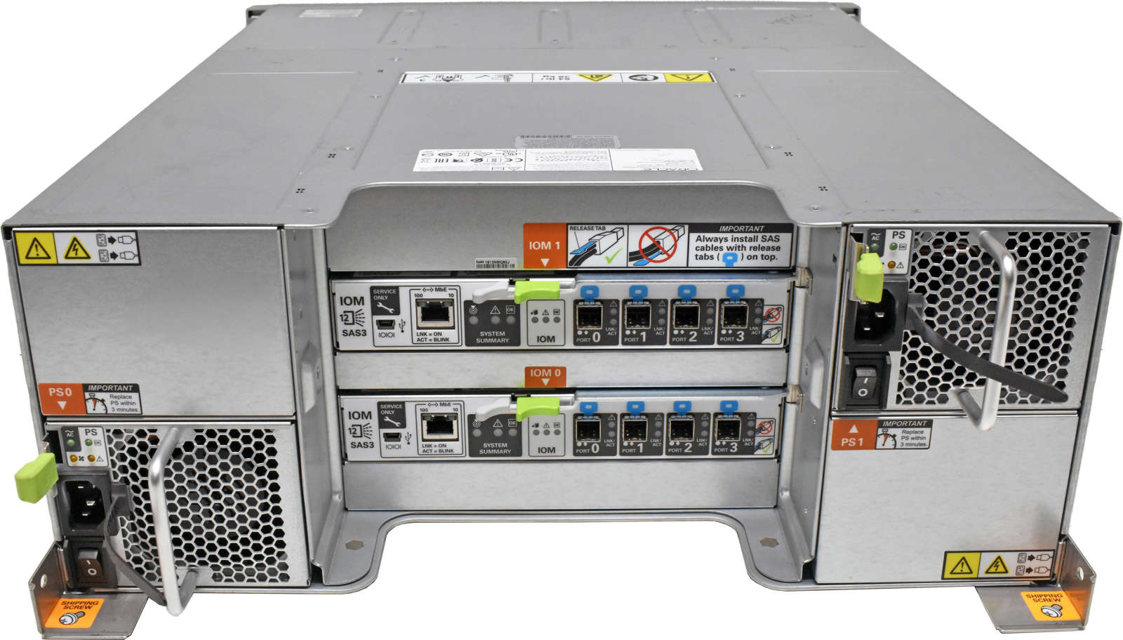 Oracle DE3-24C 24x 3.5" Storage 2x 12G SAS-3 IOM Controller 7318548 2x PSU