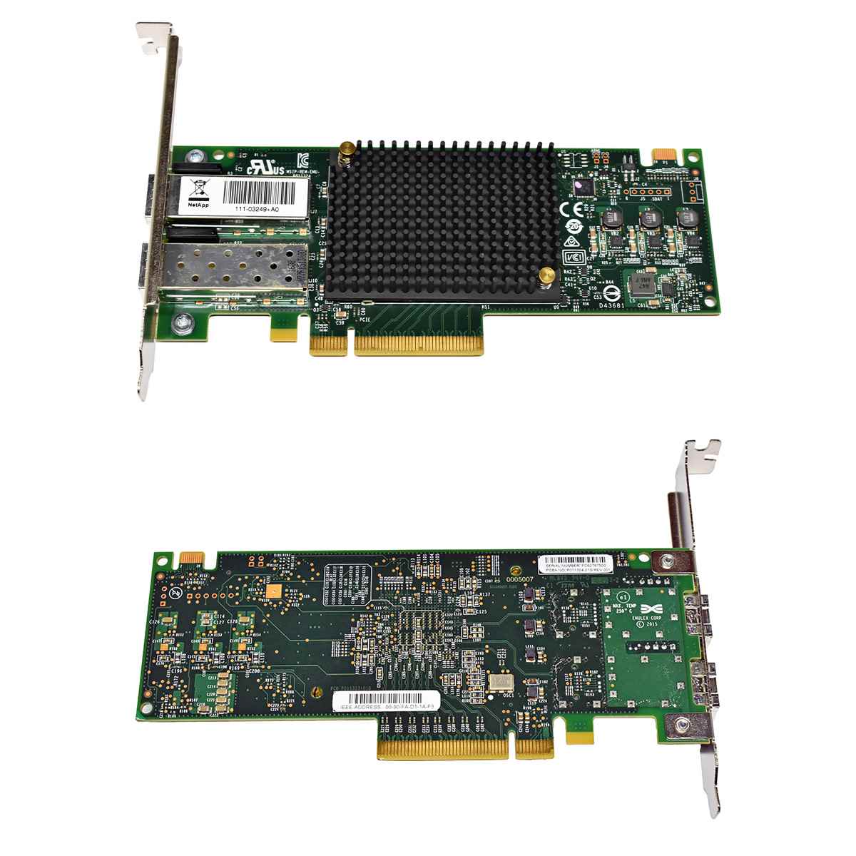 NetApp Emulex X1134A 111-03249+A0 P011324-21G Dual-Port 32G SFP+ PCIe3.0 x8 HBA NetApp Emulex X1134A 111-03249+A0 P011324-21G Dual-Port 32G SFP+ PCIe3.0 x8 HBA