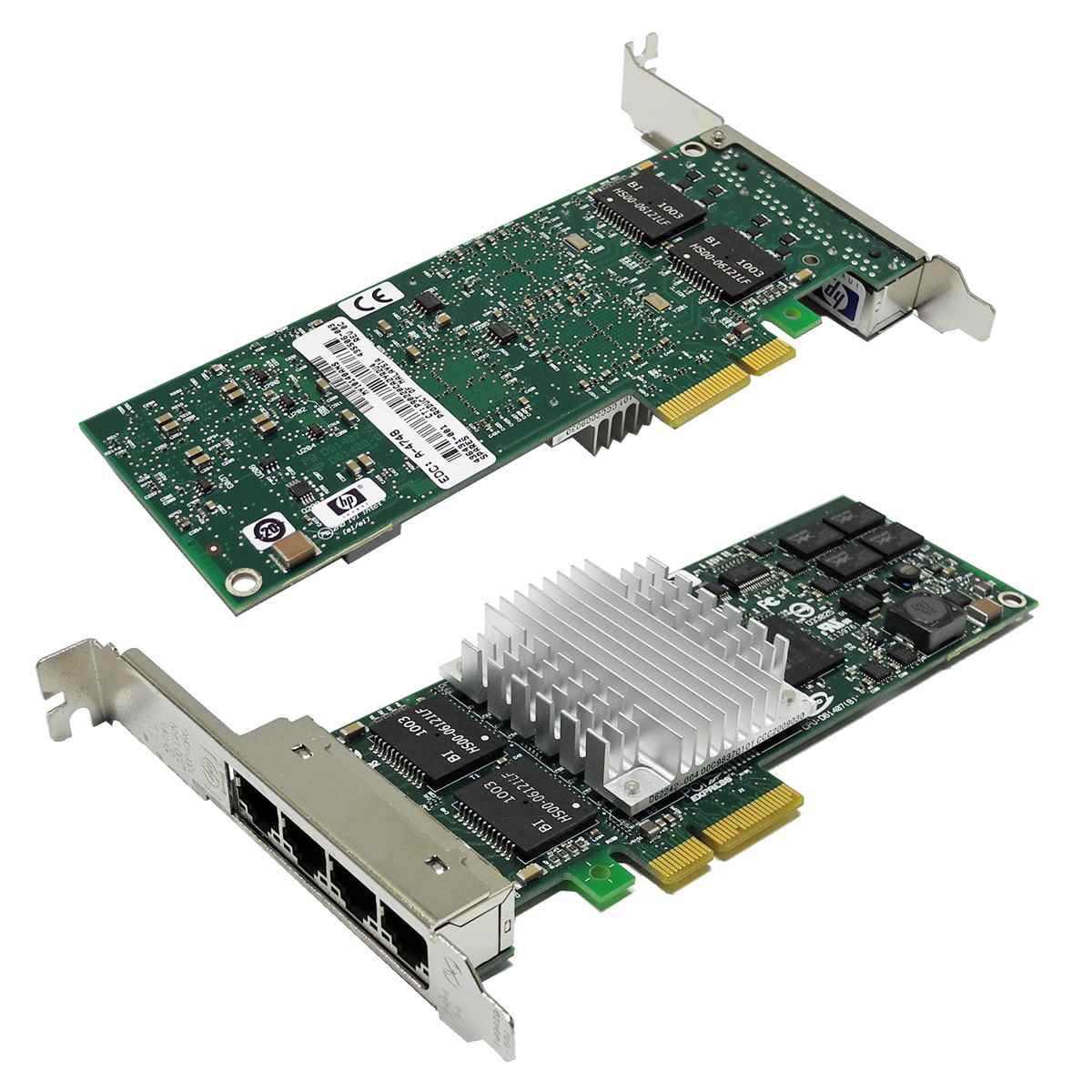 HP Intel PRO/1000 PT Quad Port FP Gigabit Ethernet Adapter NC364T 435506-002 FP HP Intel PRO/1000 PT Quad Port FP Gigabit Ethernet Adapter NC364T 435506-002 FP