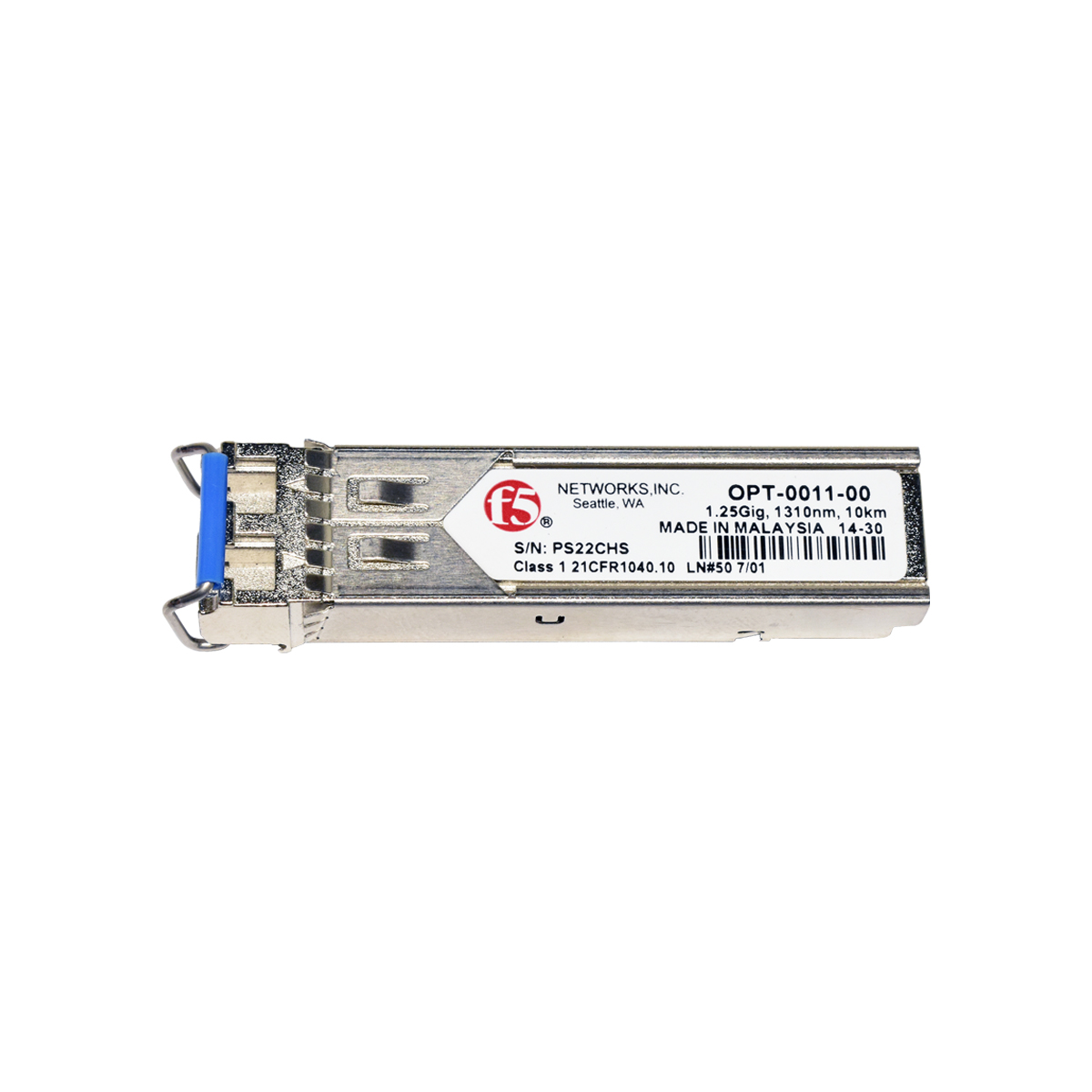 F5 Networks OPT-0011-00 1.25G 1310nm 10km Mini GBIC SFP Transceiver F5 Networks OPT-0011-00 1.25G 1310nm 10km Mini GBIC SFP Transceiver