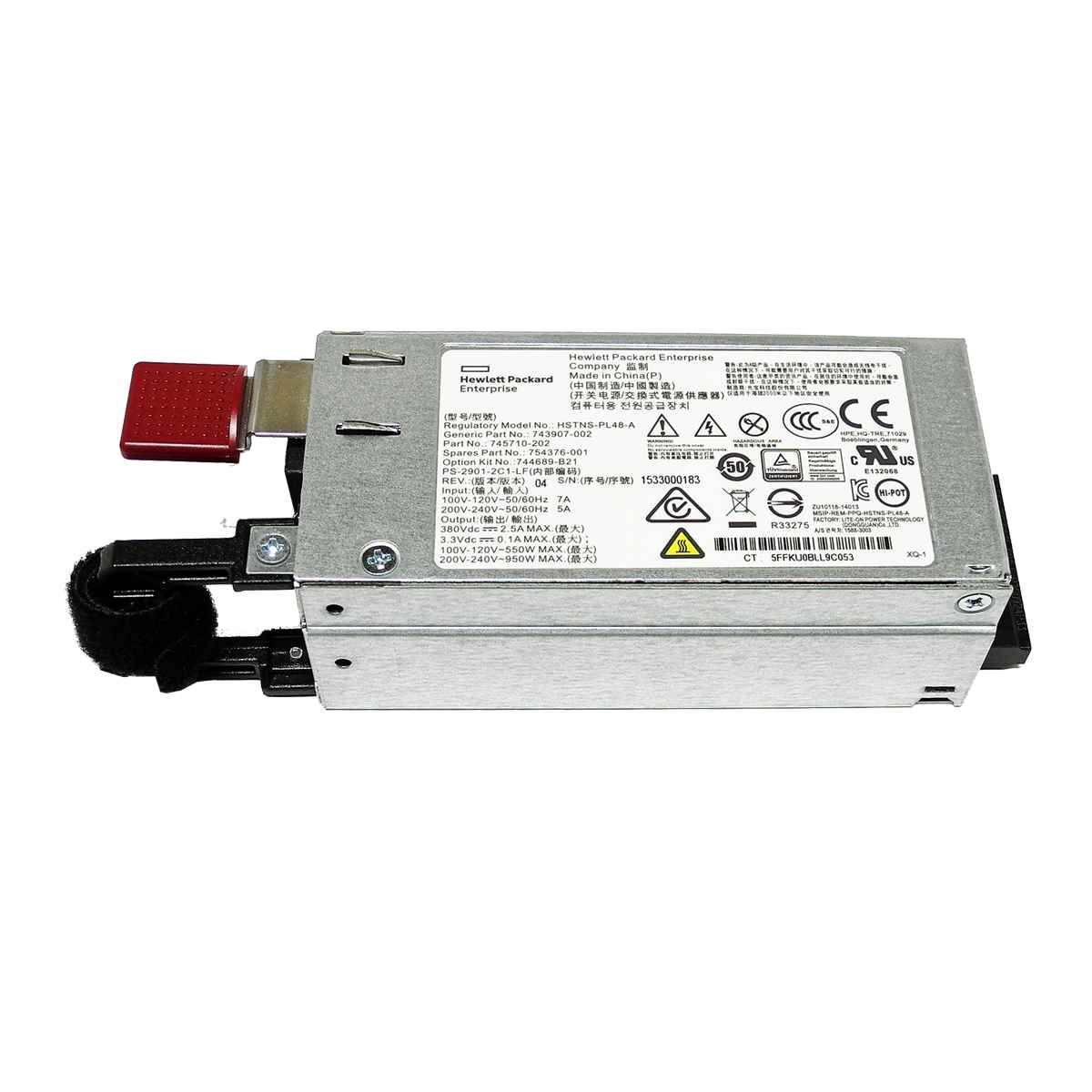 HP 950W Power Supply Netzteil HSTNS-PL48-A 754376-001 für DL60/DL120/DL180 G9 HP 950W Power Supply Netzteil HSTNS-PL48-A 754376-001 für DL60/DL120/DL180 G9