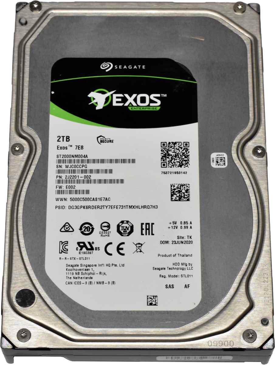 Seagate Exos Enterprise 7E8 2TB ST2000NM004A 3.5" 7,2K 12G SAS HDD