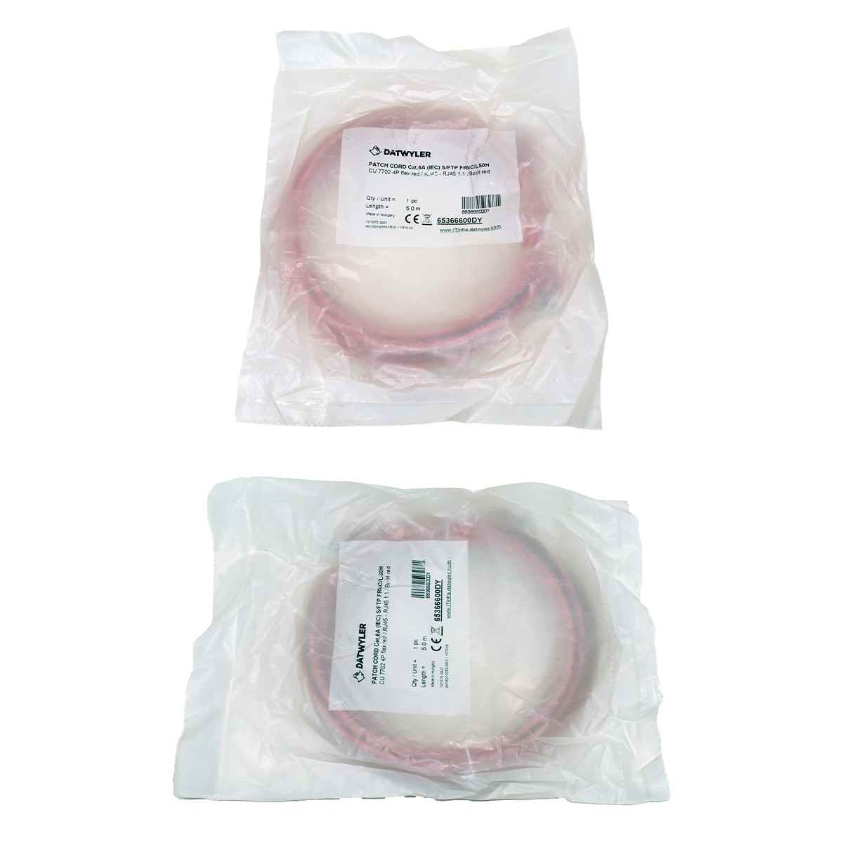 Dätwyler 5m 65366600DY Copper Patch Cord RJ-45 Cat.6A IEC red NEW NEU Dätwyler 5m 65366600DY Copper Patch Cord RJ-45 Cat.6A IEC red NEW NEU