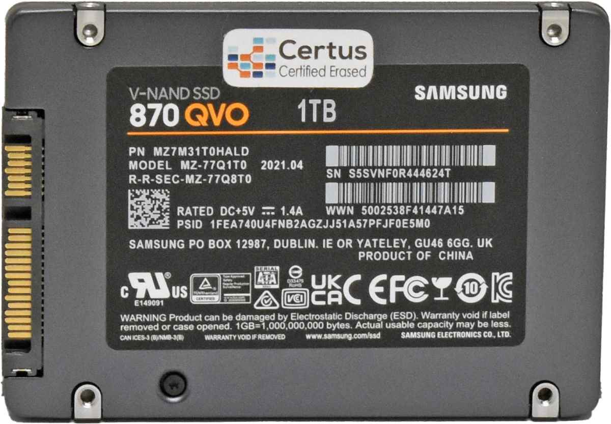 Samsung 870 QVO V-NAND SSD MZ-77Q1T0 1TB 2.5 Zoll SATA SSD
