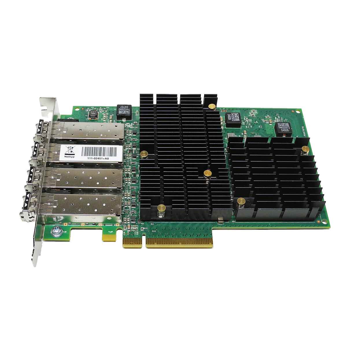 NetApp X1133A-R6 FC Quad-Port SFP+ 16 Gb/s PCIe x8 Server Adapter 111-02451+A0 NetApp P007976-41H FC Quad-Port SFP+ 16 Gb/s PCIe x8 Server Adapter 111-02455+B0