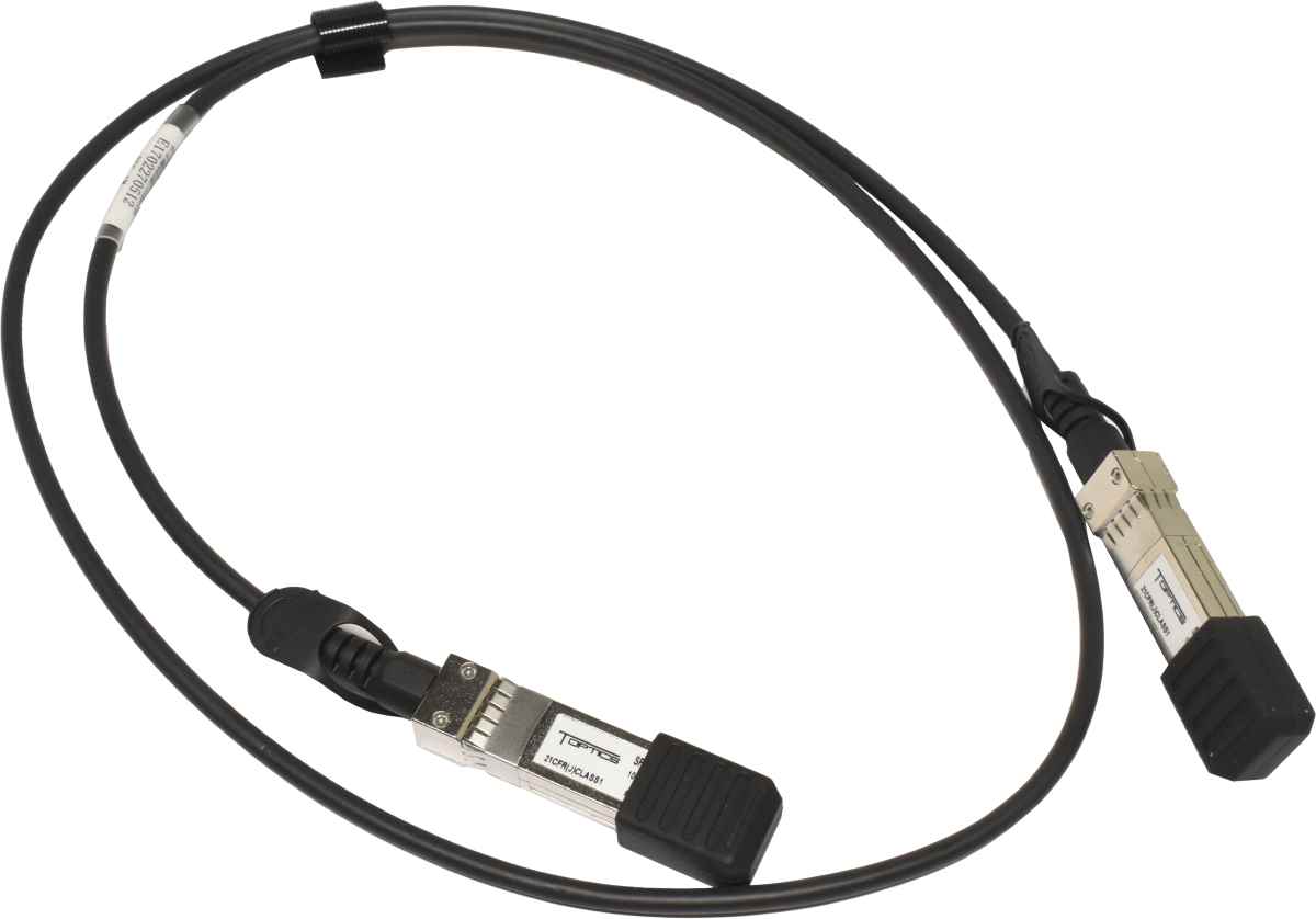 T Optics SFP-H10GB-CU1M-TOP 10Gb SFP+ / SFP+ Twinax Copper Cable 1m NEU T Optics SFP-H10GB-CU1M-TOP 10Gb SFP+ / SFP+ Twinax Copper Cable 1m NEU