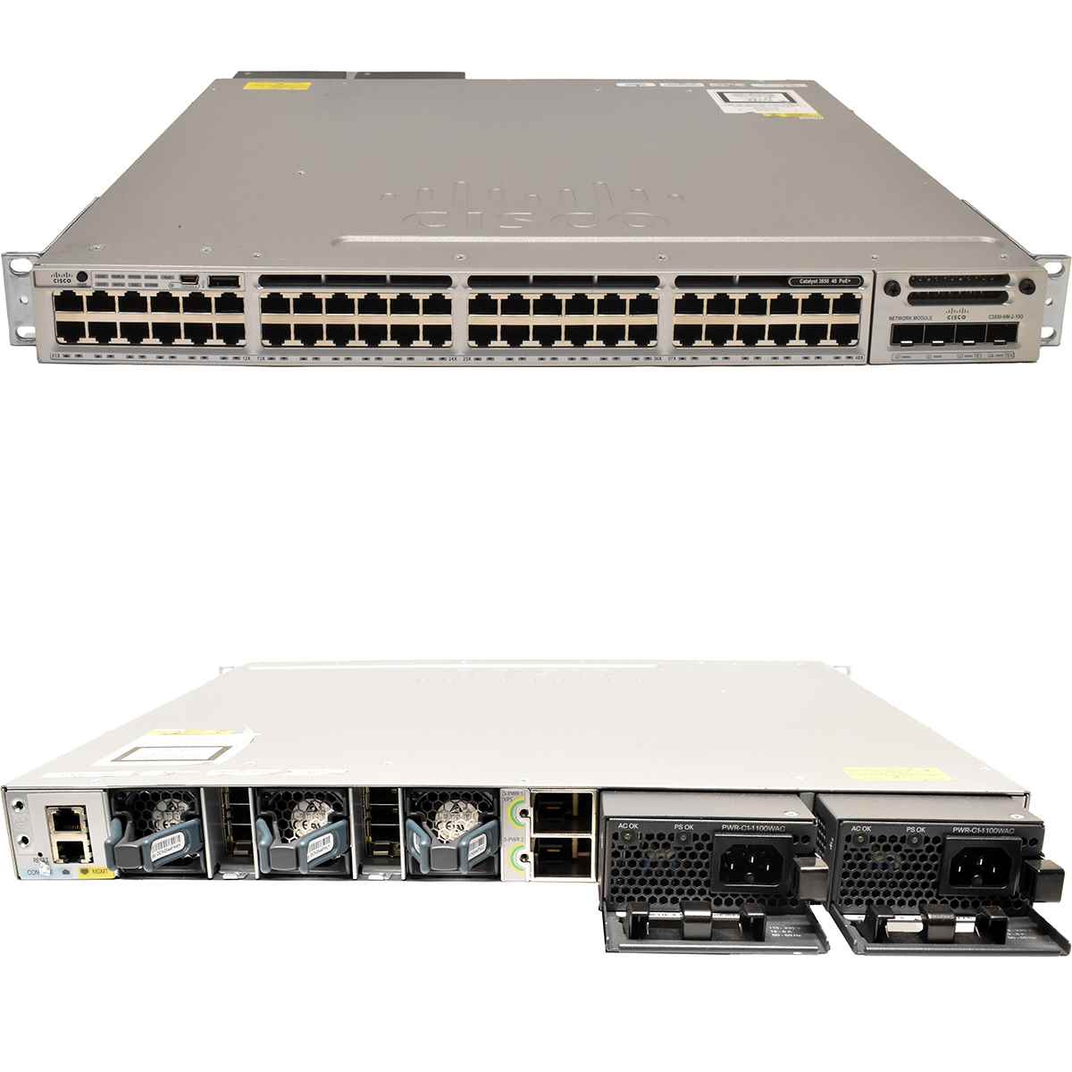 Cisco Catalyst WS-C3850-48F-L V03 48-Port PoE+ C3850-NM-2-10G Module Gbit Switch Cisco Catalyst WS-C3850-48F-L V05 48-Port PoE+ C3850-NM-4-1G Module Gbit Switch