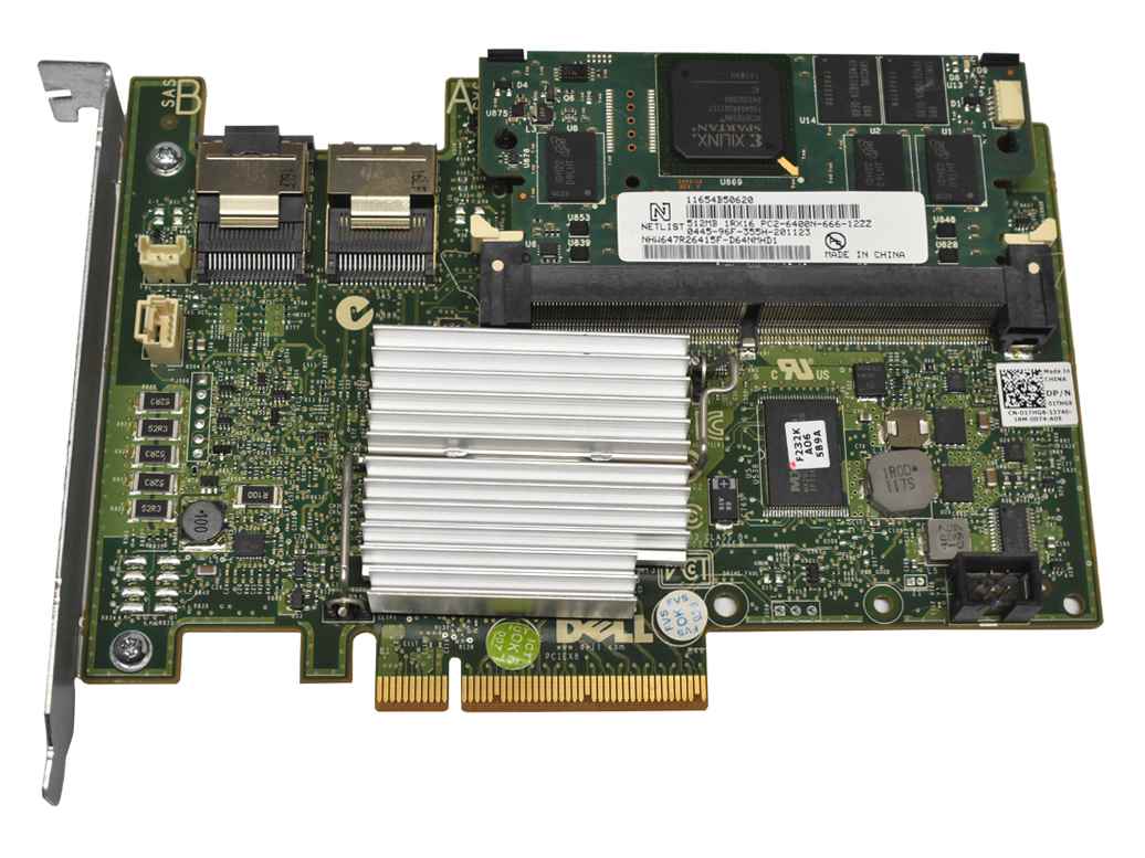 DELL PERC H700 6 Gb/s PCI-E x8 512 MB SAS RAID Controller 01THG8 +Kabel