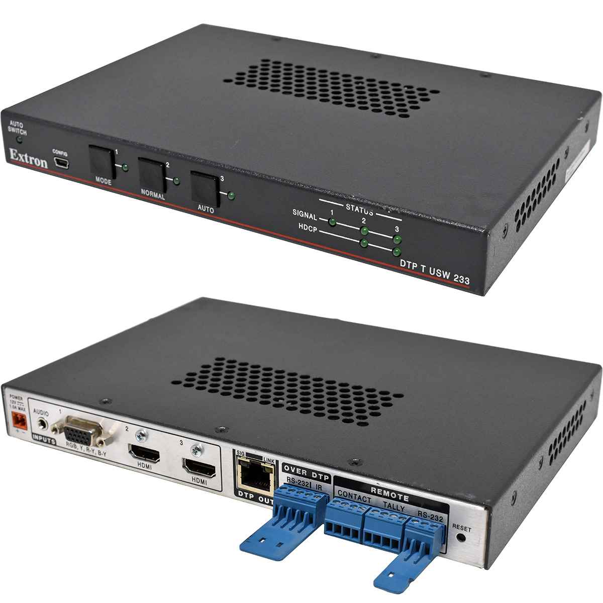 Extron DTP T USW 233 3-Input Switcher with Integrated DTP Transmitter and Audio Embedding no PSU Extron DTP T USW 233 3-Input Switcher with Integrated DTP Transmitter and Audio Embedding no PSU