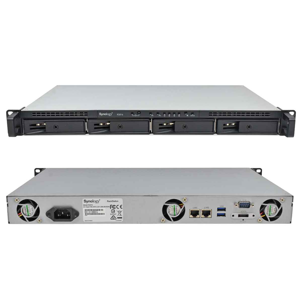 Synology Rack Station RS816 4-Bay Rackmount NAS 4x Caddy no HDDs Synology Rack Station RS816 4-Bay Rackmount NAS 4x Caddy no HDDs