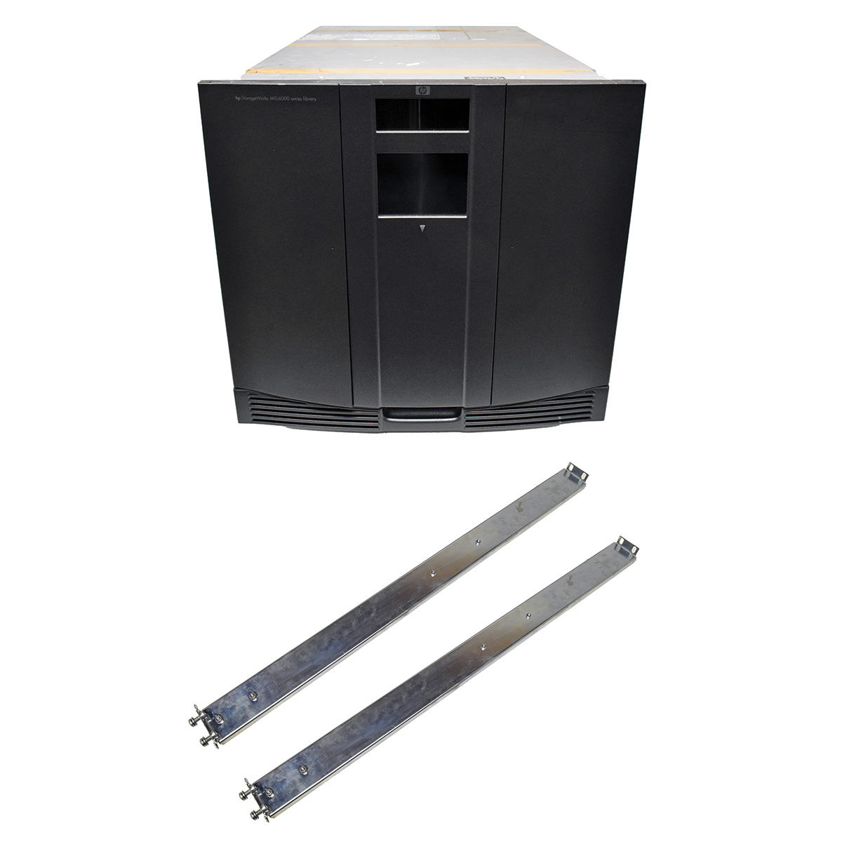 HP StorageWorks MSL6060 Tape Library + Rack Rail Kit 2x PSU 4x Tape Drives 3x Controller HP StorageWorks MSL6060 Tape Library + Rack Rail Kit 2x PSU 4x Tape Drives 3x Controller
