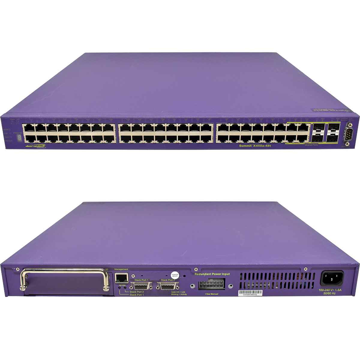 Extreme Summit X450a-48t 16157 48-Port RJ-45 GE Switch 4x 1G SFP Extreme Summit X450a-48t 16157 48-Port RJ-45 GE Switch 4x 1G SFP
