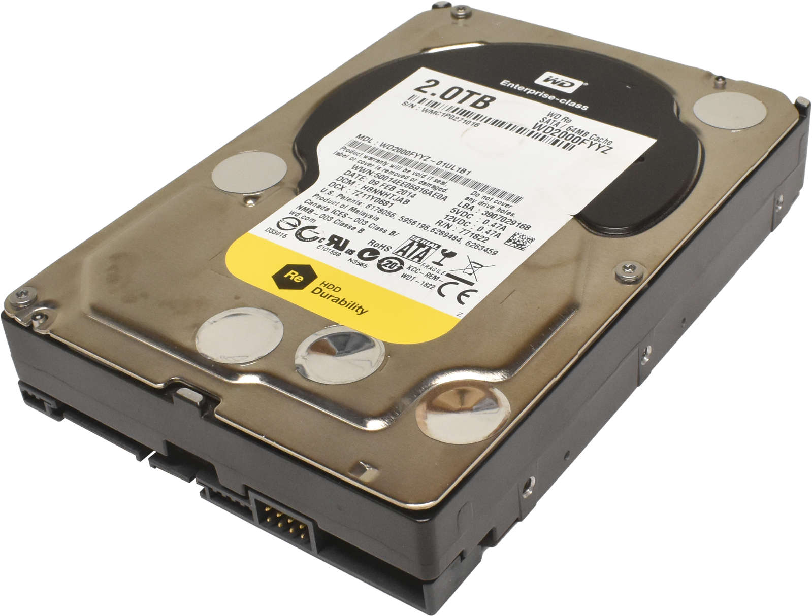 Western Digital RE 2TB 3.5" 7.2K 6G SATA HDD WD2000FYYZ-01UL1B1