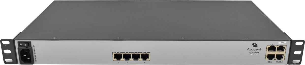 Avocent ACS6004SAC 4-Port Advanced Console Server 520-760-505 +PC Card Slot +Rack Ears
