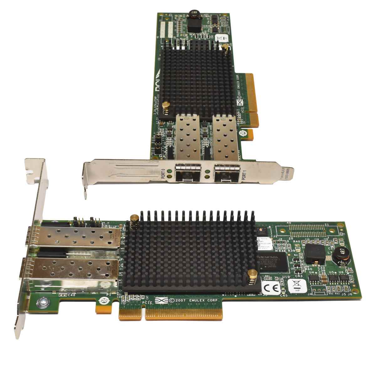 EMULEX / HP LightPulse LPE12002 8Gb/s PCIe x8 FC Server Adapter SP# 697890-001 DELL 0RXNT1 0PD89Y Emulex LPE31002 Dual-Port 16Gb/s PCIe x8 FC Host Bus Adapter FP