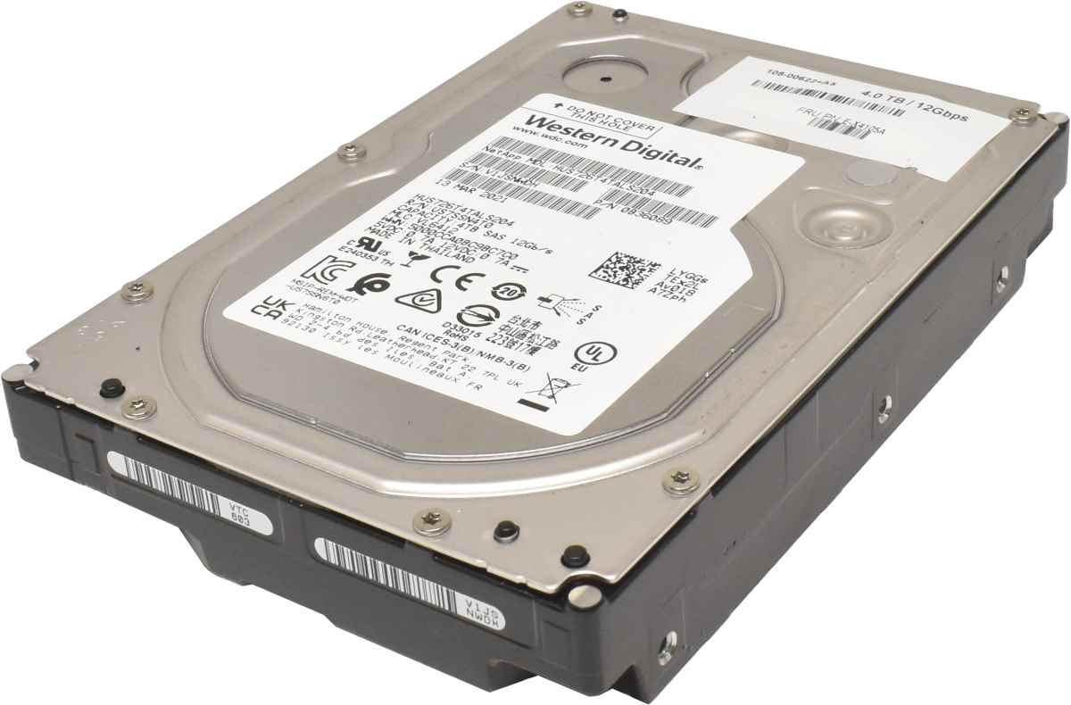 NetApp WD 4TB E-X4105A 108-00622+A5 HUS726T4TALS204 3.5" 7.2K 12G SAS HDD Festplatte WD 4TB HUS726T4TALS5204 3.5" 7.2K 12G SAS HDD Festplatte