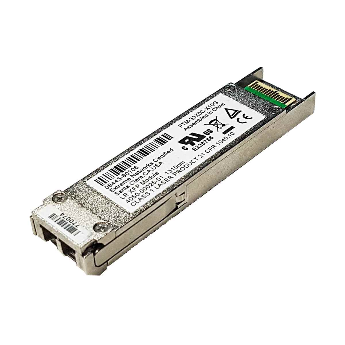 Extreme Networks 10 Gb LR XFP Transceiver Max.10km SMF 1310nm FTM-33X0C-X10G Extreme Networks 10 Gb LR XFP Transceiver Max.10km SMF 1310nm FTM-33X0C-X10G
