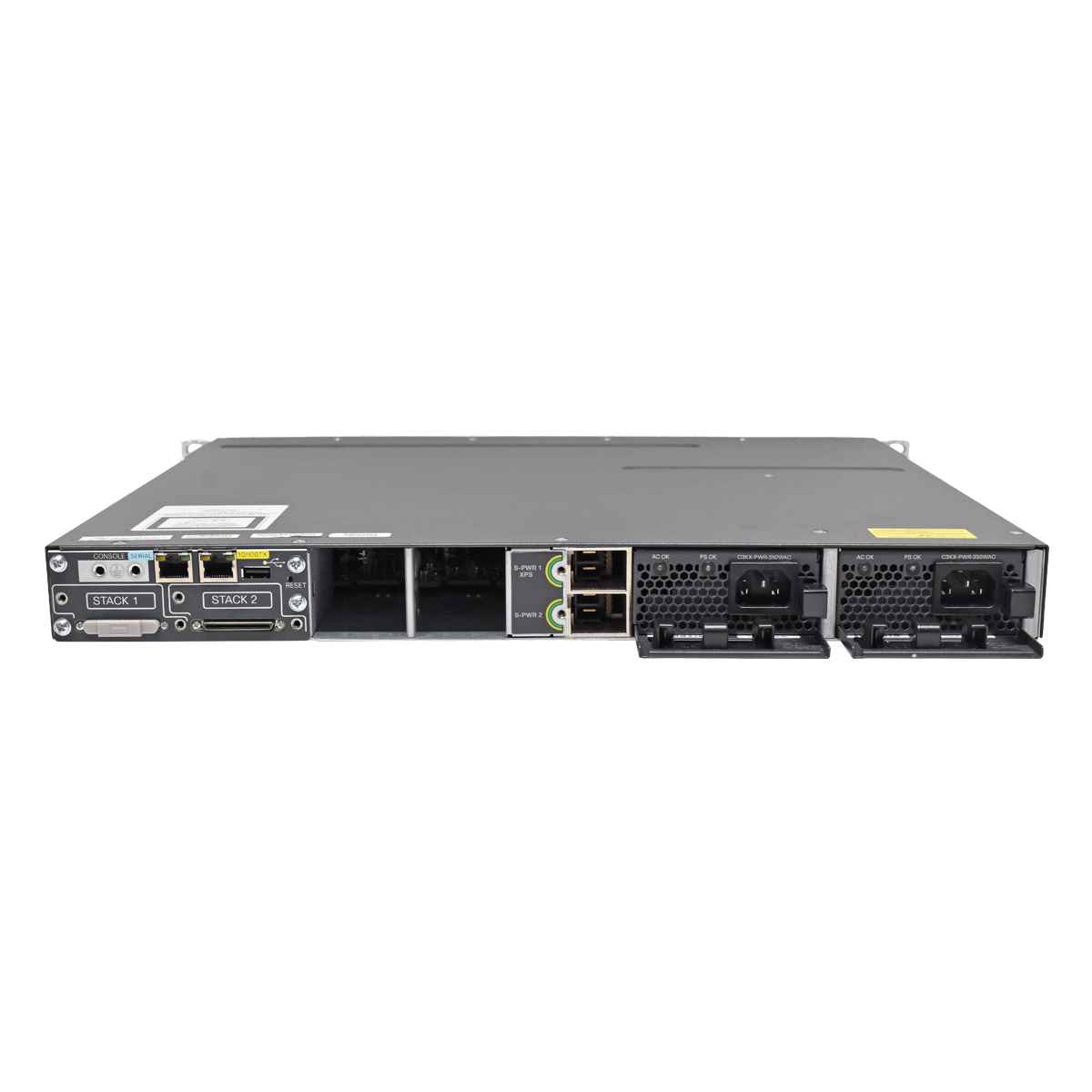Cisco Catalyst WS-C3750X-24T-L 24-Port Gigabit Ethernet Switch + Network Module C3KX-NM-10G no FANs Cisco Catalyst WS-C3750X-24T-L 24-Port Gigabit Ethernet Switch + Network Module C3KX-NM-10G no FANs