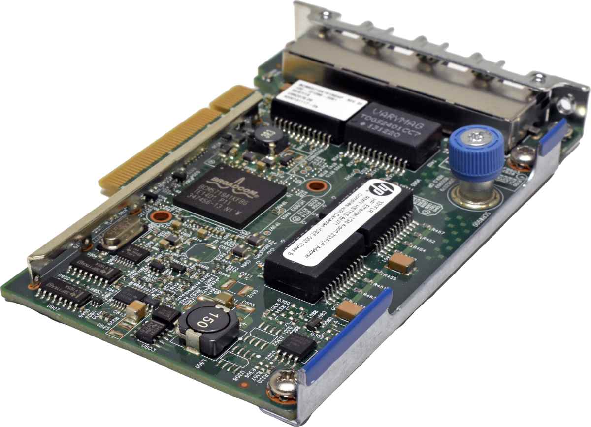 HP 331FLR 4-Port PCIe x8 Gigabit Ethernet Network Adapter 629133-001 634025-001 ohne Kühler HP 331FLR 4-Port PCIe x8 Gigabit Ethernet Network Adapter 629133-001 634025-001 ohne Kühler