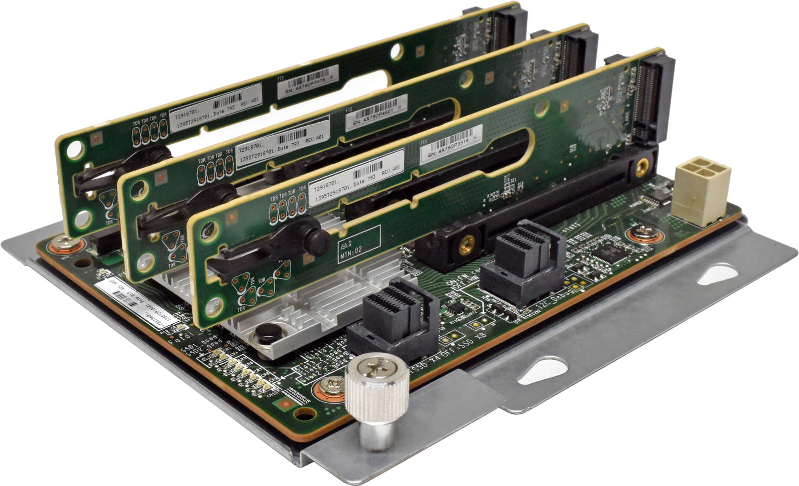 ZT-Systems-BKT-M2-3UGPU-T2918601-3-Port-NVMe-BOSS-001.jpg ZT Systems BKT-M2-3UGPU T2918601 3-Port NVMe BOSS Card +M.2 Expansion Cards for Server Storage Z17C31601B