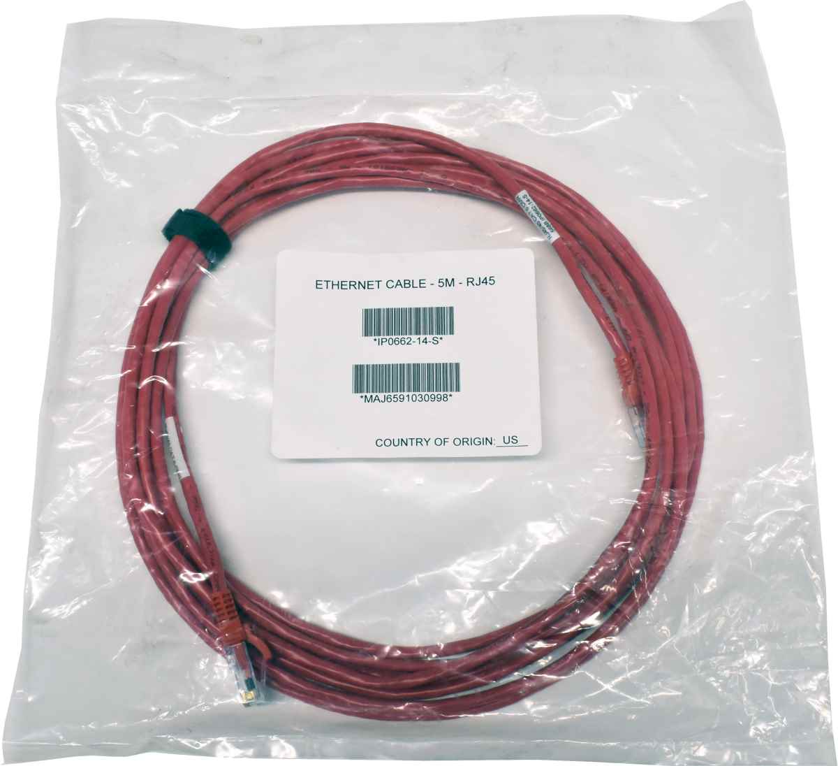 Hitachi Ethernet Cable-5M-RJ45 IP0662-14-S Patch Cable RJ-45 Cat6 CMR red NEW NEU