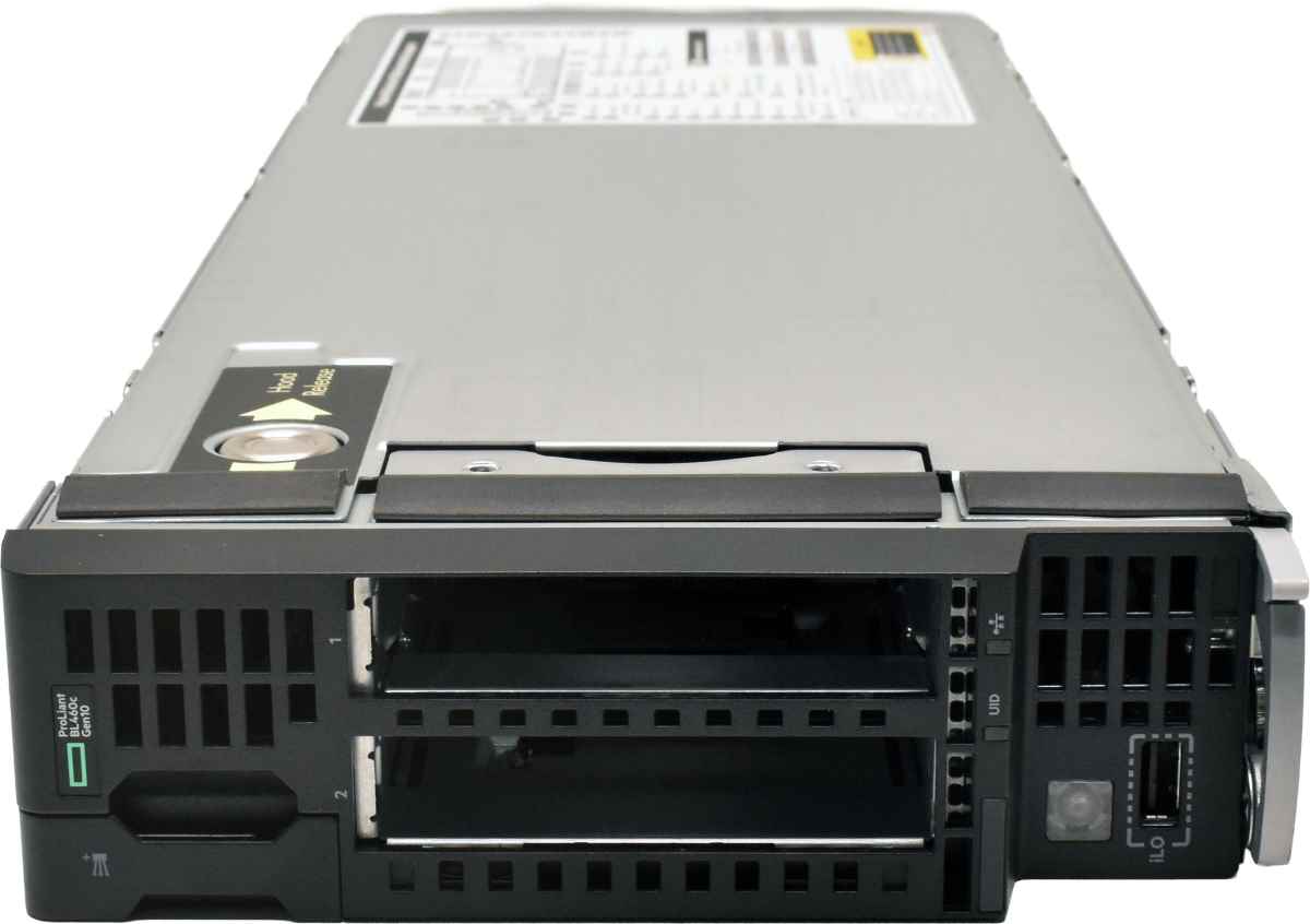 HP BladeSystem c7000 Enclosure 681844-B21 16xBL460C G10 2xPlatinum 8276 128GB RAM P204i P408e-M 2xSFF