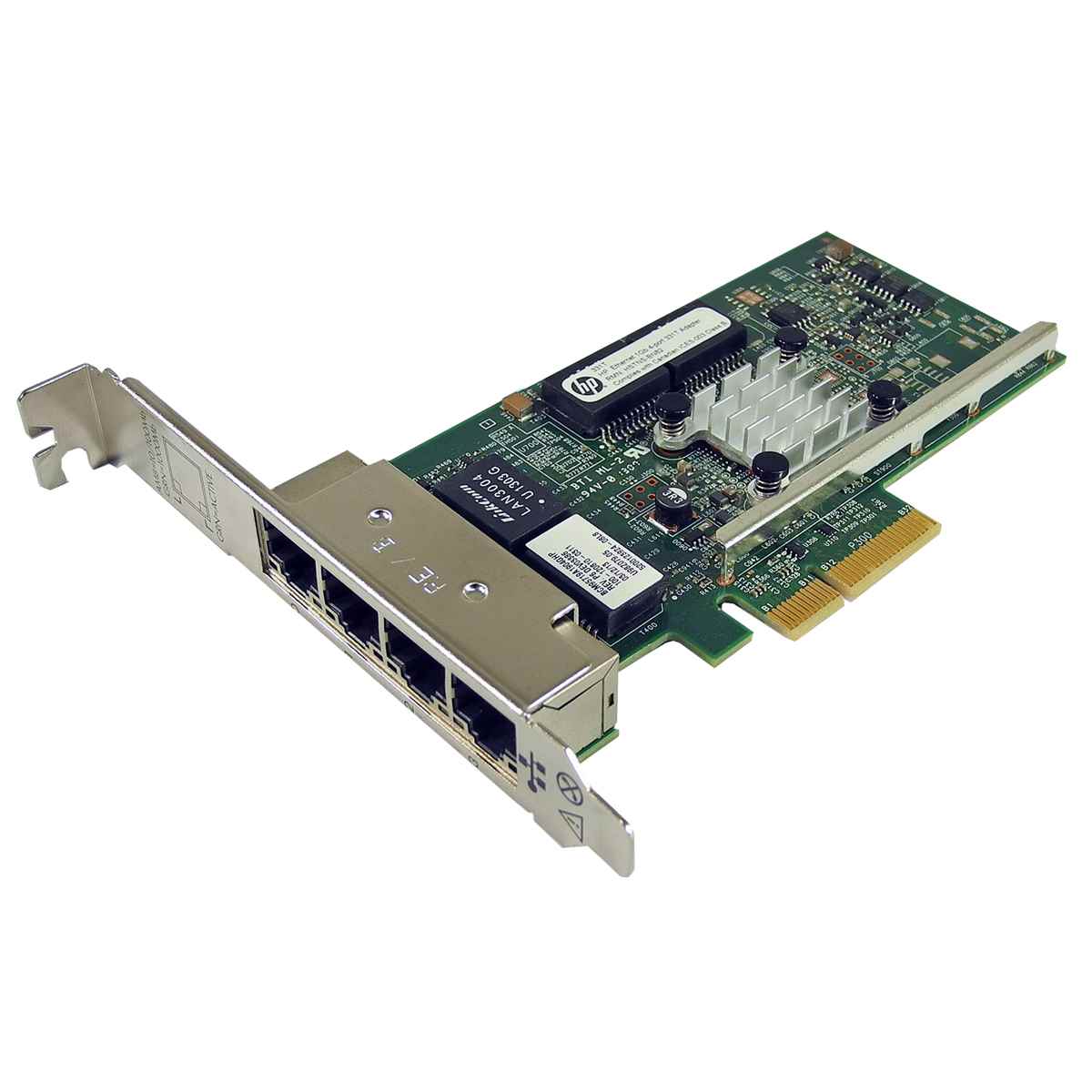 HP 331T Quad Port PCIe Gigabit Server Adapter P/N 649871-001 647592-001 FP HP 331T Quad Port PCIe Gigabit Server Adapter P/N 649871-001 647592-001 FP