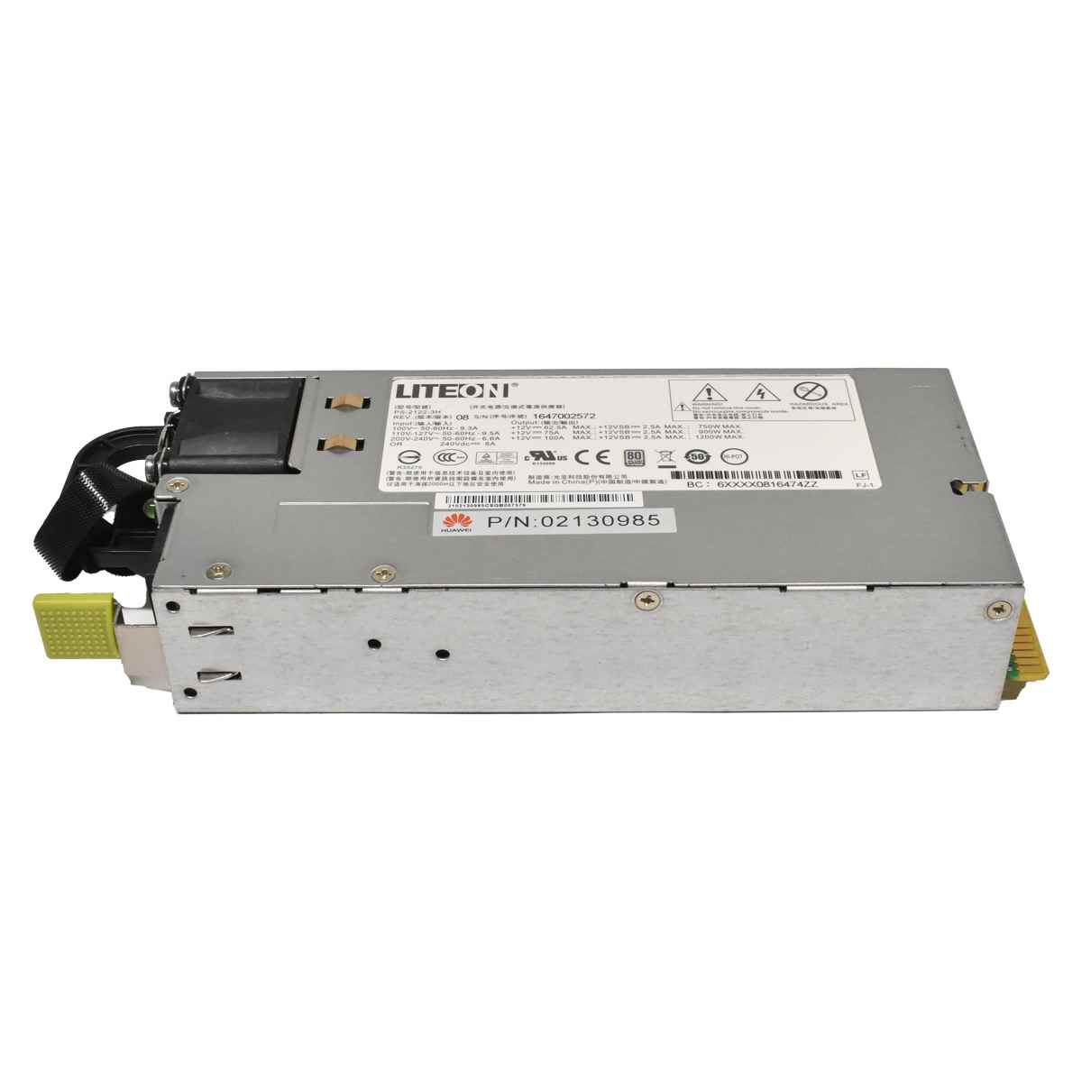 Huawei LiteOn 1200W Power Supply/Netzteil PS-2122-3H 02130985 Huawei LiteOn 1200W Power Supply/Netzteil PS-2122-3H 02130985