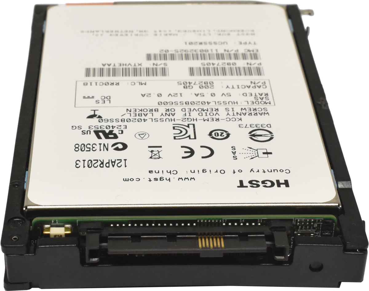 HGST 200 GB SSD Festplatte 2.5 Zoll SAS HUSSL4020BSS600 mit EMC Rahmen HGST 200 GB SSD Festplatte 2.5 Zoll SAS HUSSL4020BSS600 mit EMC Rahmen