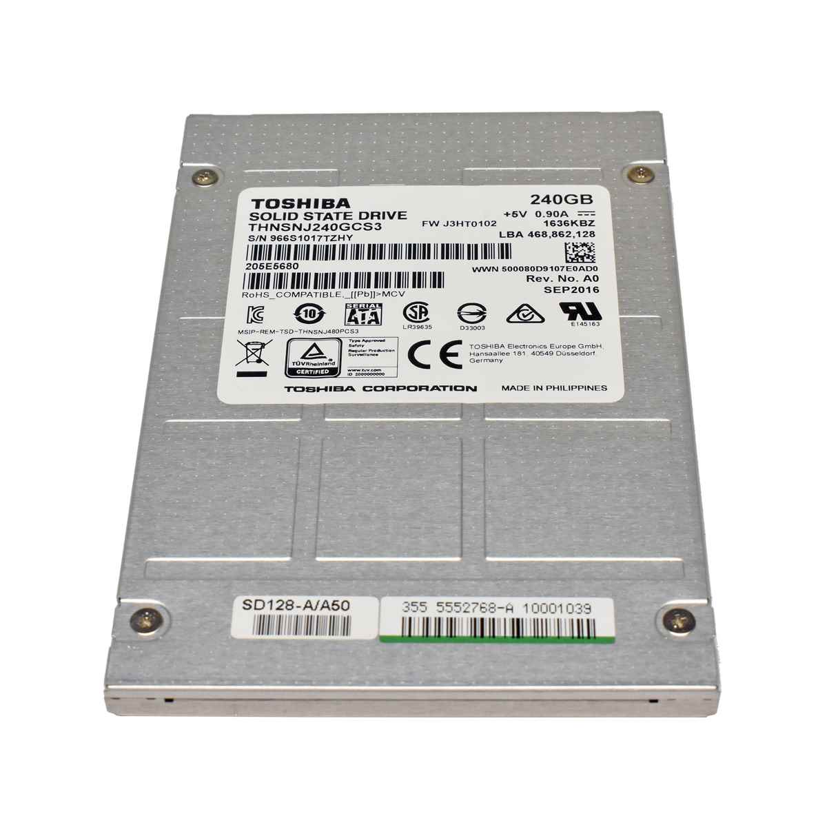 Toshiba 240GB THNSNJ240GCS3 J3HT0102 2.5 Zoll SATA 6G SSD