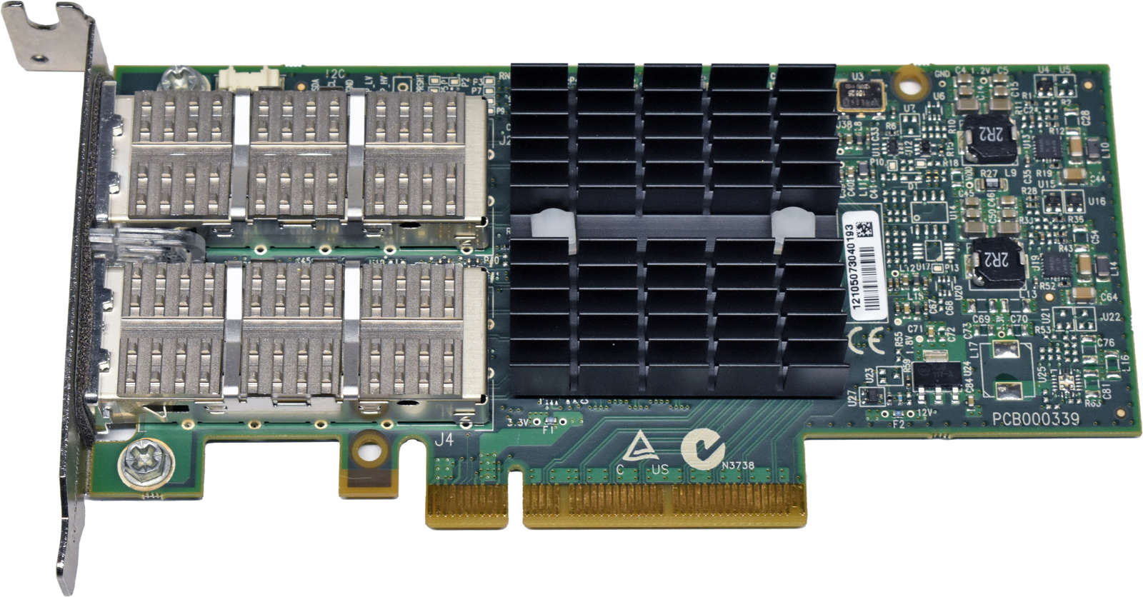 Fujitsu-CA05954-2102-A3C40136900-Dual-Port-FDR-54G-003.jpg Fujitsu CA05954-2102 A3C40136900 Dual-Port FDR 54G QSFP+ Infiniband HCA Network Adapter PCIe x8