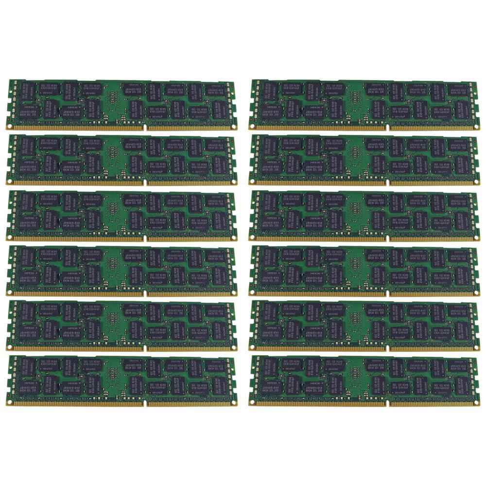 12x Samsung 4GB 2Rx4 PC3-10600R CL9 Server RAM DDR3 2x Intel Xeon E5620 CPU Quad-Core 2.40 GHz 12MB Cache SLBV4 FCLGA1366