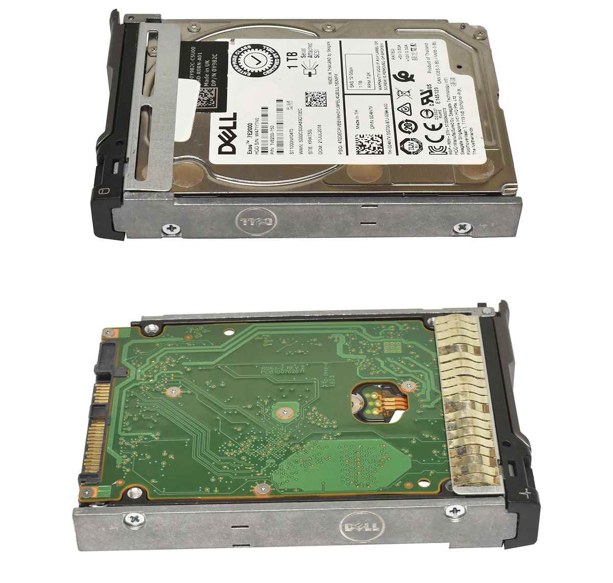 Dell Seagate Exos 7E2000 1TB 2.5" 7.2K 12G SAS HDD Festplatte ST1000NX0473 0D4N7V 1VE230-150 mit Rahmen