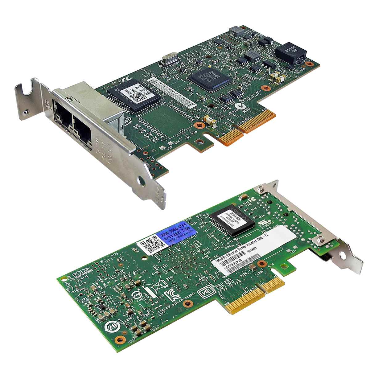 Intel I350-T2 H34227-005 I350T2G2P20 Dual-Port RJ-45 GE Server Adapter PCIe x8 LP Intel I350-T2 H34227-005 I350T2G2P20 Dual-Port RJ-45 GE Server Adapter PCIe x8 LP