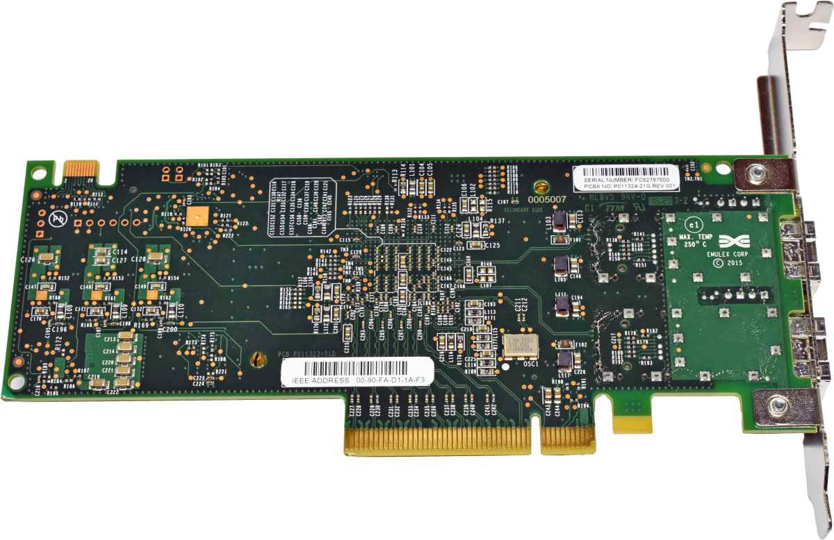 NetApp Emulex X1134A 111-03249+A0 P011324-21G Dual-Port 32G SFP+ PCIe3.0 x8 HBA Emulex P011324-21G Dual-Port 16G SFP+ PCIe3.0 x8 HBA FP UCSC-PCIE-BD16GF
