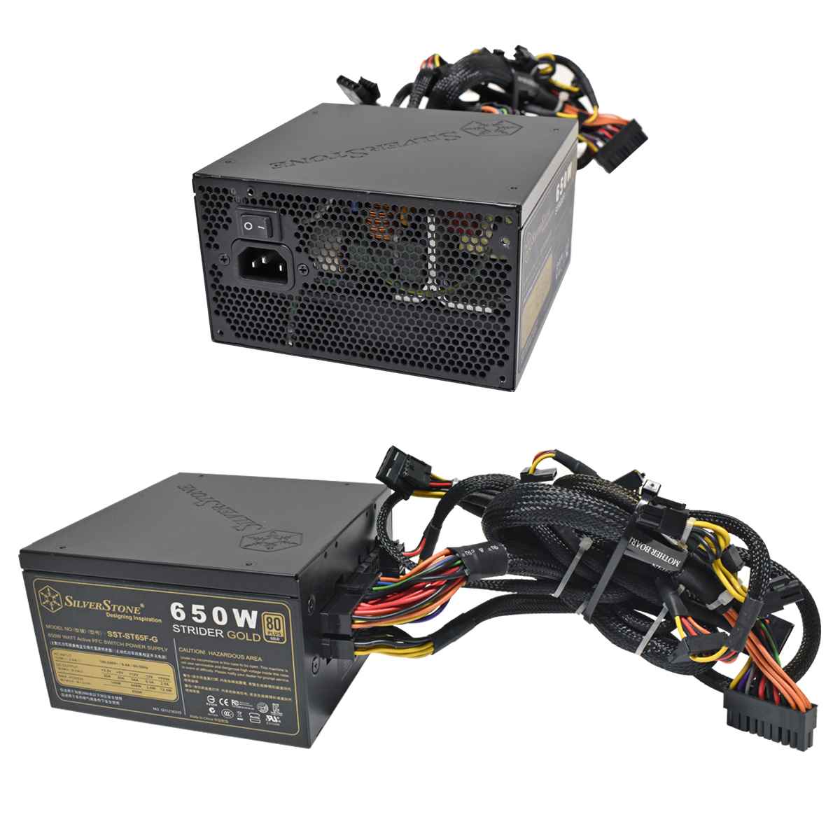 SilverStone SST-ST65F-GS v 1.1 Strider Gold S Series 80 PLUS Gold, 650 W Netzteil + Kabel SilverStone SST-ST65F-GS v 1.1 Strider Gold S Series 80 PLUS Gold, 650 W Netzteil + Kabel