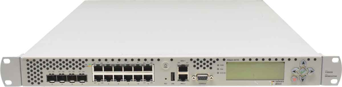 Radware Alteon 4416-1G 12-Port RJ-45 GE 4-Port SFP Mini-GBIC Application Delivery Controller Rack Ears Radware Alteon 4416-1G 12-Port RJ-45 GE 4-Port SFP Mini-GBIC Application Delivery Controller Rack Ears